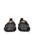 Versace Black Leather Slip-On Loafers